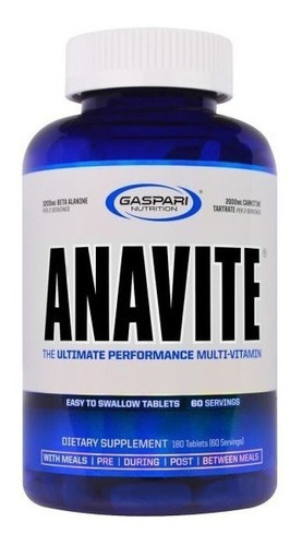 Gaspari Nutrition Multivitaminico Anavite 180 Tabs