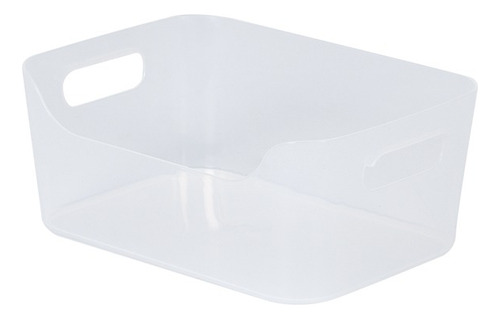 Caja De Organización Transparente Pack De 8 Color Blanco