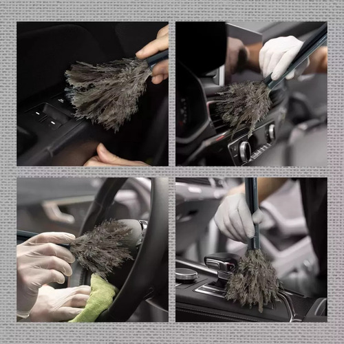 2pz Plumero Avestruz Retractil Coche Quitar Polvo Limpieza