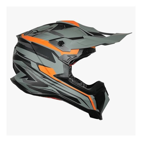 Imagen 6 de 7 de Casco Para Motociclista Cross X4-go Kov Verde Naranja Dot Color Verde-naranja Tamaño Del Casco S