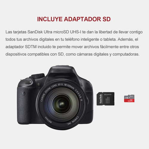 Sandisk Ultra Micro Sd Memory Card 32gb + Sd Adapter 120mb/s
