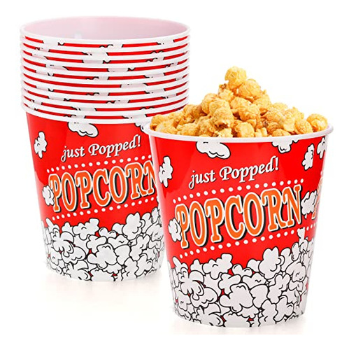 Recipientes De Palomitas De Maz De Plstico Nicunom, 12 Pack