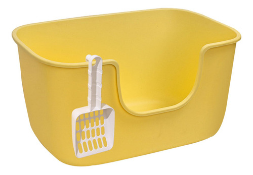 Bandeja De Arena Para Mascotas Con Pala, Orinal Amarillo