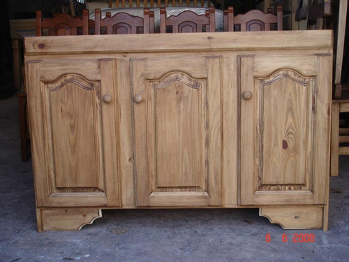 Bajomesada Macizo 1.20 Mts Std Estilo Campo Mod Tor Rustika Marrón Claro
