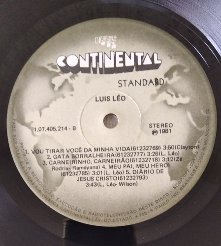 Lp Luis Leo Luiz Léo 1981 Zé Rodrix Wilson Luiz Vieira Pena (Usado)