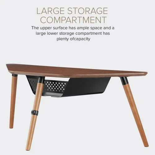 Soporte Tv Pout E18 Con Almacenamiento - Patas De Madera Mac