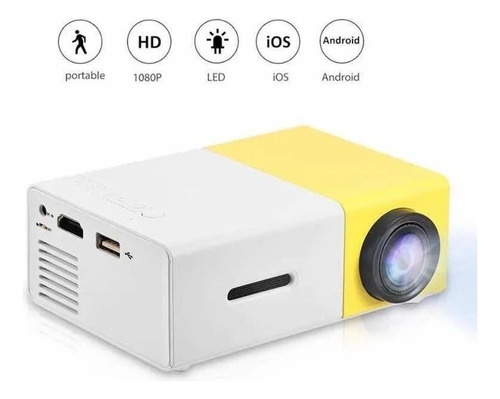 Q Mini Projetor Portátil Led 1080p 400 600 Lúmens Yg300 Lcd