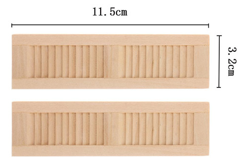 5 Hecho 2pcs 1/12 De Decoración De Muebles De Ventana De