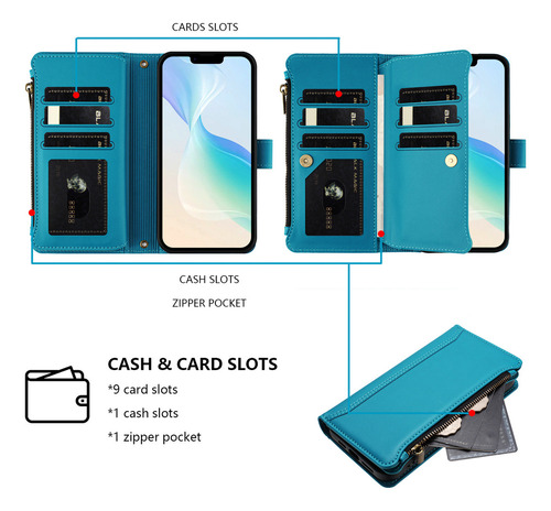 Funda De Piel Tipo Cartera Para Teléfono Tcl 40 Nxtpaper 40se 40t 40r 40xl