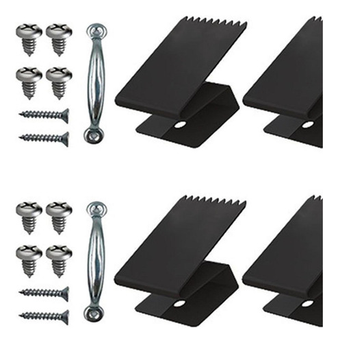 16x Clips Para Ventanas Paneles De Protección De Negro