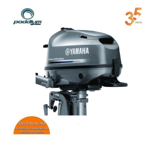 Imagem 3 de 8 de Motor De Popa Yamaha 4t Cmhs 6hp / Poddium Náutica Frete E/t