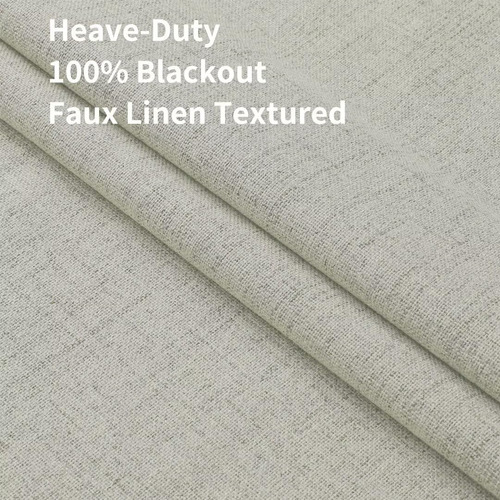 Cortina 100% Opaca Lino Natural 1 Panel 178 X 274 Cm Beige C