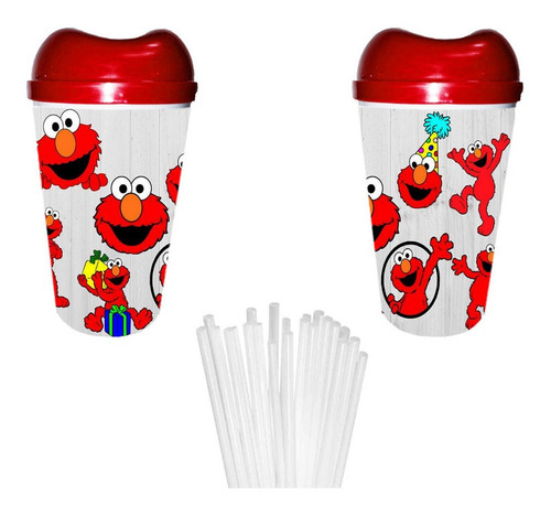 Vaso Pitillo Elmo Sorpresa Piñata Regalo Fiesta