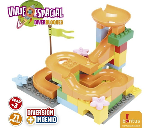 Viaje Espacial Grande 71 Pcs Diver Bloques Laberinto 923 Edu