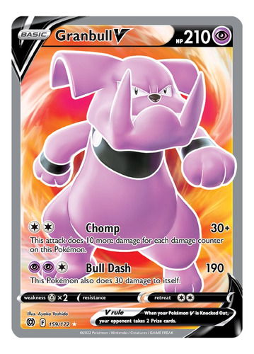 Cartas Pokemon Granbull V 159/172 Full Art Brs