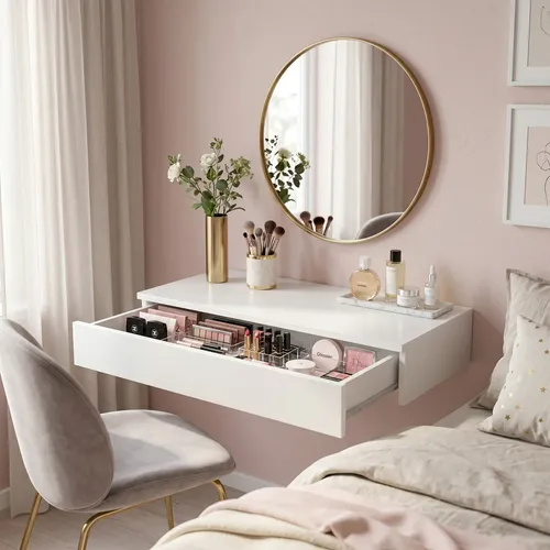 Penteadeira Suspensa Com Gaveta Multifuncional Corrediça