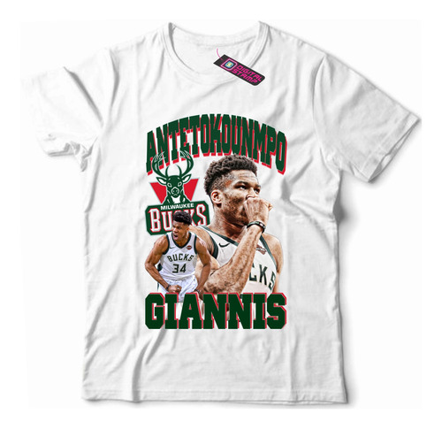 Remera Milwaukee Bucks Giannis Antetokounmpo Nba1  Premium