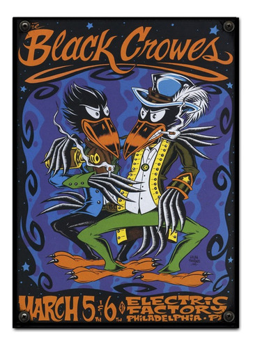 #637 - Cuadro Decorativo Vintage - The Black Crowes Poster