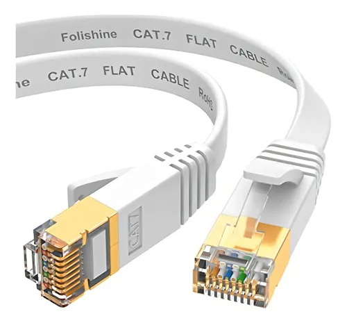Cable De Red Ethernet Internet 5 Metros Rj45 Cat 7 Plano Una Ganga