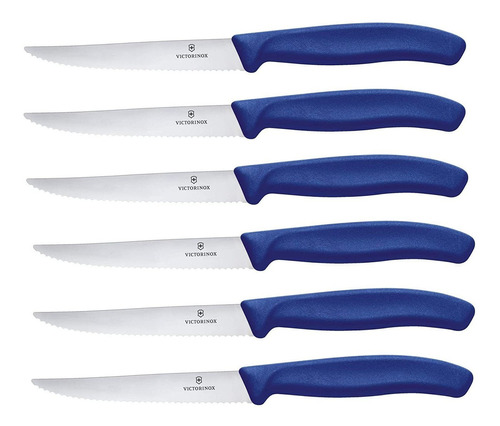 Victorinox - Juego De Cuchillos Para Carne  Azul