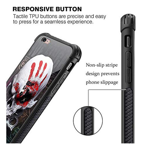 Funda Para iPhone 6s Plus iPhone 6 Plus Rojo Palm And Skull