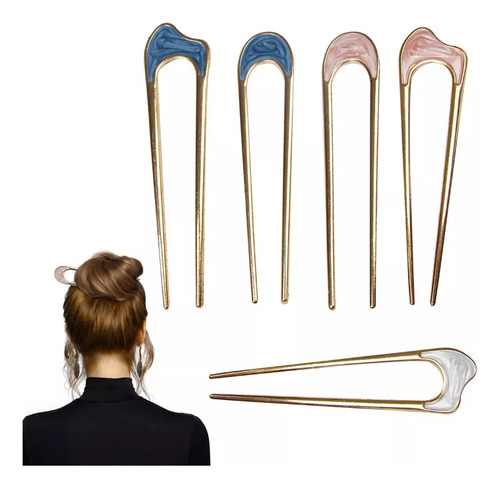 -- 5 Piezas De Horquilla De Metal En Forma De U, Accesorios
