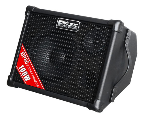 Coolmusic Amplificador De Guitarra Acustica Con Bateria Bp80