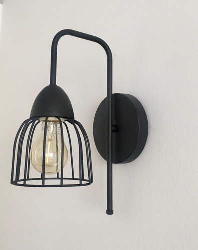 Lampara Aplique De Pared Vintage Negro/blanco Vintage Led