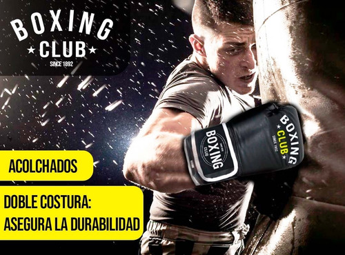 Imagen 6 de 10 de Guante Box Boxeo Sparring Kick Boxing Eco Cuero Ajustable