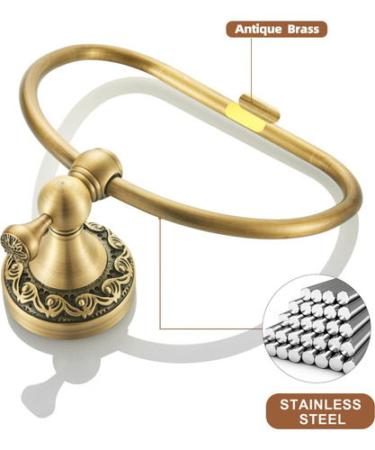 Anillo De Toallas De Latón De Wolibeer, Toalla De Mano Antig