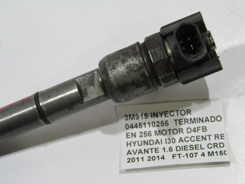 Inyector 0445110256 Terminado En 256 Motor D4fb Hyundai (Usado)