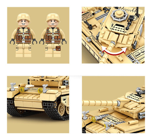 Minibuild Bloquear Soldados Y Tanques Challenger Militares