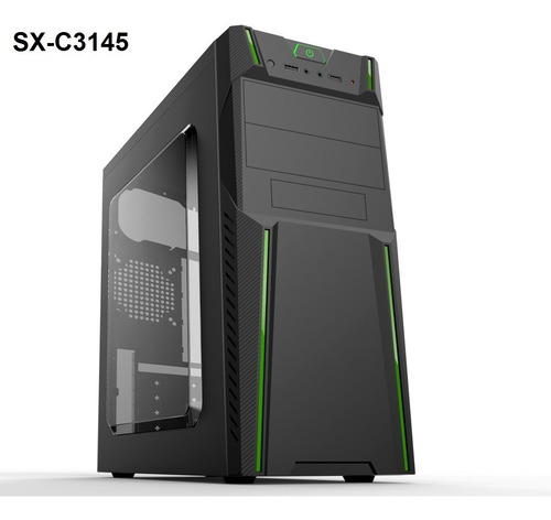 Imagen 1 de 6 de Case Para Pc Etek Led Soporta Intel & Ryzen 3/5/7/9 Inc. Iva