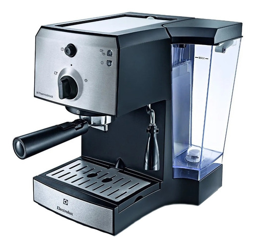 Cafetera Electrolux EMC10 automática negra y plata expreso 220V