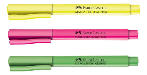 Kit 3 Canetas Marca Texto Cores Neon Faber-castell