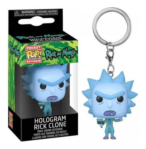 Funko Pop Llavero Rick And Morty Hologram Rick Clone