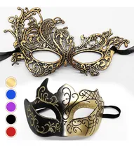 Comprar 2 Antifaz Fiesta Mascaras Halloween Pareja Carnaval Cosplay