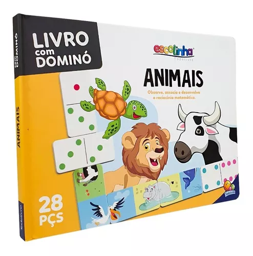 Livro Infantil 4 a 6 Anos - Escolinha Domino Animais 2 Jogos 28