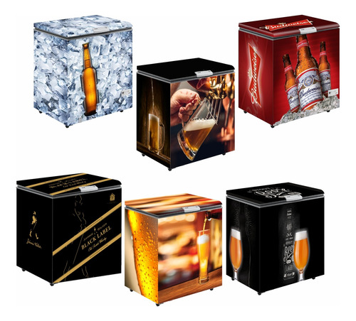 Adesivo Envelopamento Freezer 75x85x70 Temas Cerveja Whisky