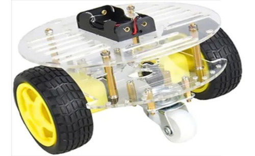 Imagen 3 de 3 de Smart Robot Chasis De Carro 4 Ruedas 2 Capas
