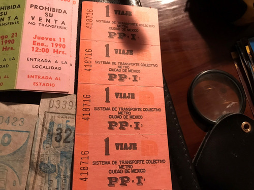 Futbol,autobus Metros Varios Boletos Antiguos (Usado)