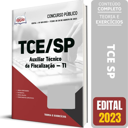 Apostila Tce Sp 2023 - Auxiliar Técnico Da Fiscalização Ti