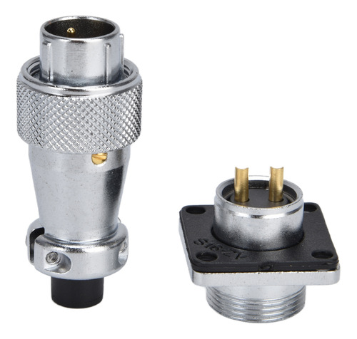 Adaptador De Metal Con Conector De Aviación De 2 Pines, Alea