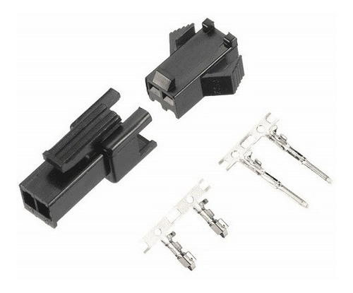 Conector Macho Hembra Jst 2.54 C/traba 2 Pin Pack 5 - 2gtech