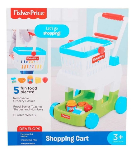 Fisher Price Carrito Y Canasta De Super Mercado 2 En 1