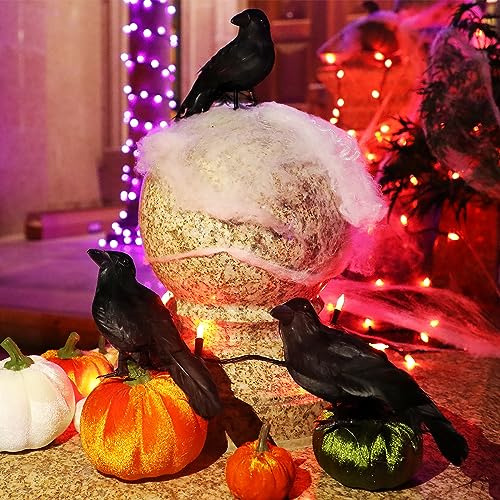 Pájaros De Halloween, Cuervos De Plumas Negras, Decoración D