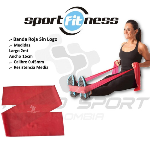 Banda Elastica Theraband Sportfitness Resistencia Media 2mts
