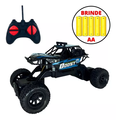 Carro Monster Carrinho de Controle Remoto Grande 37cm e 28cm 4x4 Buggy  Rally Off-Road Carrinho Monster Veloz