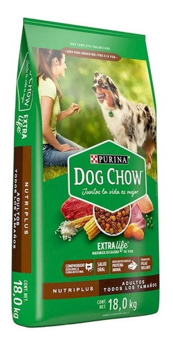 Alimento Para Perro Dog Chow 18kg Nutriplus Con Mas Proteína