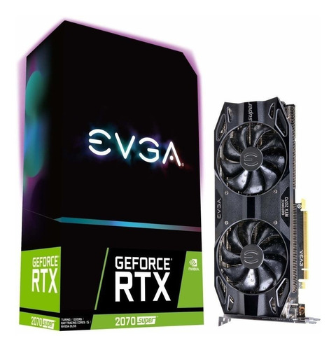 Placa de vídeo Nvidia Evga  Gaming GeForce RTX 20 Series RTX 2070 SUPER 08G-P4-3071-KR Black Edition 8GB